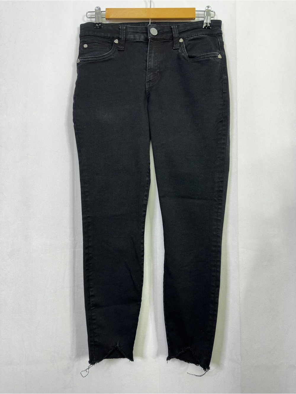Kut From The Kloth Carlo Ankle Skinny Jeans Black Classic 4 Womens Stretch Fit
